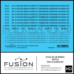 Fusion Scale Graphics KYLE103-87 - KYLE EX UP 4750 Covered Hopper Patch Set- HO Scale