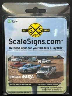 ScaleSigns HO-1600-024-v04 - Billboard Sign Insert Chevrolet Trucks- HO Scale
