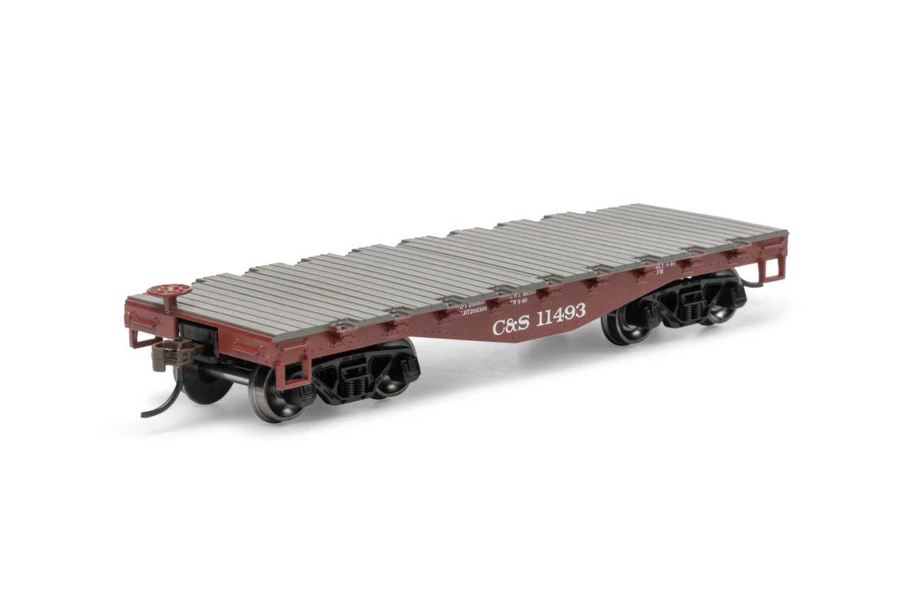 Athearn Roundhouse 1466 - 30' Old Time Flat Car Colorado And Southern (C&S) 11493 - HO Scale 3 Athearn Roundhouse 1466 - 30' Old Time Flat Car Colorado And Southern (C&S) 11493 - HO Scale