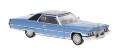 Brekina 18128 - 1972 Cadillac Coupe De VilleBlue, Black- HO Scale