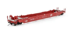 Athearn 1350 - 48' Husky Stack Well Car Burlington Northern (BN) 64008 - HO Scale
