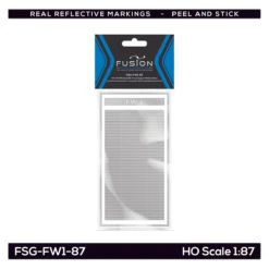 Fusion Scale Graphics FW1-87 - UP/CMO Style RD-4 Coal Hopper White Dashes Reflective Decal Set- HO Scale