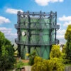 Faller 130157 - Gasometer With Pipework- HO Scale Kit