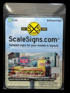ScaleSigns HO-1600-011-v01 - Billboard Sign Insert Jersey Mike's V1- HO Scale