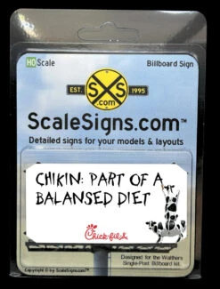 ScaleSigns HO-1600-014-v02 - Billboard Sign Insert Chick-fil-a V2- HO Scale