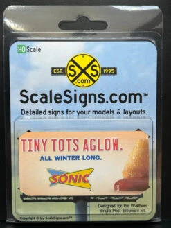 ScaleSigns HO-1600-006-v01 - Billboard Sign Insert Sonic- HO Scale