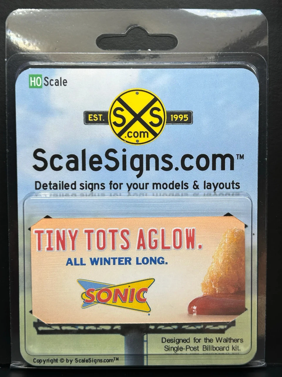 ScaleSigns HO-1600-006-v01 - Billboard Sign Insert Sonic- HO Scale 3 ScaleSigns HO-1600-006-v01 - Billboard Sign Insert Sonic- HO Scale