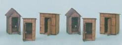 Banta Modelworks 2021 - 6 In 1 Outhouse Collection - HO Scale Kit