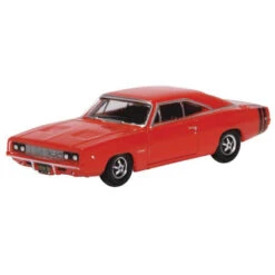 Oxford Diecast 87DC68001 - Dodge Charger 1968 Bright Red - HO Scale
