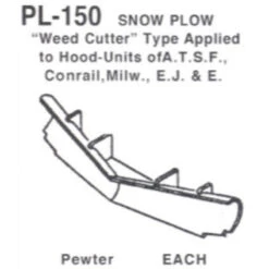 Details West 150 - Snow Plow: "Weed-Cutter" Type Several Raods - HO Scale
