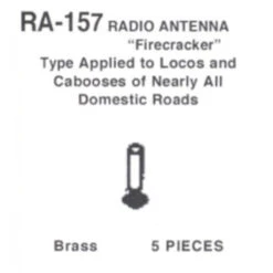 Details West 157 - Radio Antenna: "Firecraker" Type Locos & Cabooses 5 - HO Scale