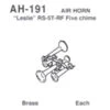 Details West 191 Air Horn: Leslie Rs-5T-Rf Five Chime - HO Scale -ScaleSigns Sales Store DTW191 45134.1671411005