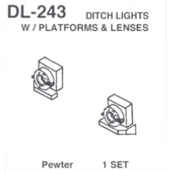 Details West DL-243 - Ditch Lights W/ Platforms & Lenses - HO Scale