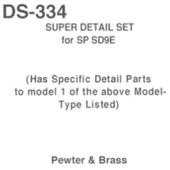 Details West DS-334 - Super Detail Set For SP SD9E - HO Scale