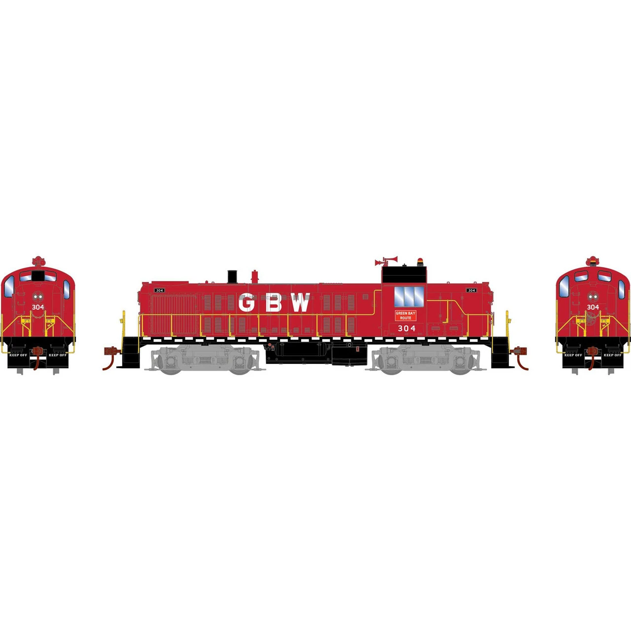 Athearn 28683 - ALCo RS-3 (DC Silent) Green Bay & Western (GBW) 306 - HO Scale 3 Athearn 28683 - ALCo RS-3 (DC Silent) Green Bay & Western (GBW) 306 - HO Scale