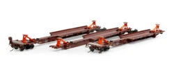 Athearn 41098 - 57' Trinity Spine Car Articulated 3 Unit Set BNSF 300505 - HO Scale