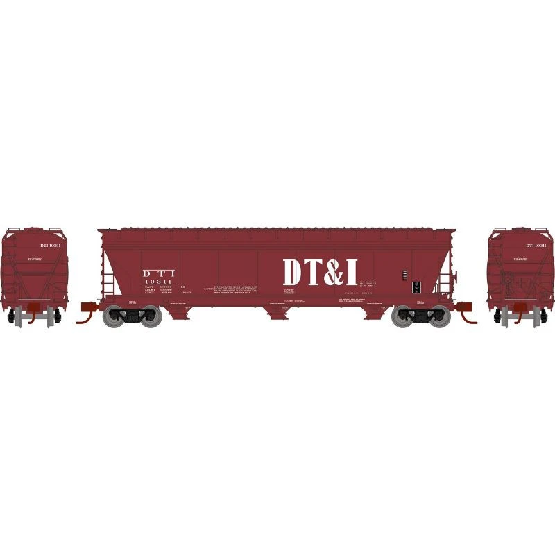 Athearn Genesis 15854 - ACF 4600 3-Bay Hopper Detroit, Toledo And Ironton (DTI) 10311 - HO Scale 3 Athearn Genesis 15854 - ACF 4600 3-Bay Hopper Detroit, Toledo And Ironton (DTI) 10311 - HO Scale