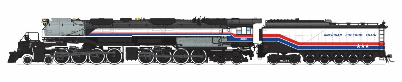 Broadway Limited 9508 - ALCo 4-8-8-4 "Big Boy" (Paragon4 Sound/DC/DCC/Smoke) Union Pacific (UP) #4014, American Freedom Train Fantasy Paint - HO Scale 3 Broadway Limited 9508 - ALCo 4-8-8-4 "Big Boy" (Paragon4 Sound/DC/DCC/Smoke) Union Pacific (UP) #4014, American Freedom Train Fantasy Paint - HO Scale