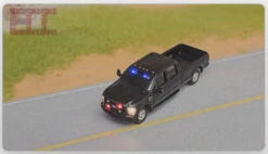 East Coast Circuits 202406 - Ford F-350 Pickup Truck Black Police Stealth- HO Scale