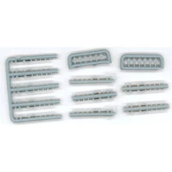 Lonestar Model 12109 - Load Tie Downs; 15 Chain W/Rachet & 12 Roll-Up Tie Downs - Rail Brown - HO Scale Kit