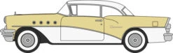 Oxford Diecast 87BC55008 - 1955 Buick Century Condor Yellow / Dover White - HO Scale