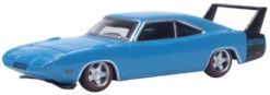 Oxford Diecast 87DD69004 - 1969 Dodge Charger Daytona Bright Blue, Black - HO Scale
