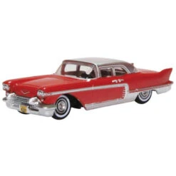 Oxford Diecast 87CE57002 - 1957-1965 Cadillac Eldorado Brougham Dakota Red, Stainless Steel - HO Scale
