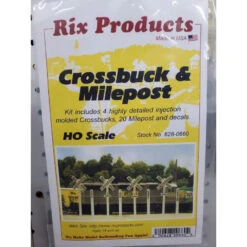 Rix Products 628-0660 - Crossbuck And Milepost - HO Scale Kit