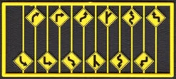 Tichy Train Group 8254 - Road Path Warning Signs #1 - HO Scale