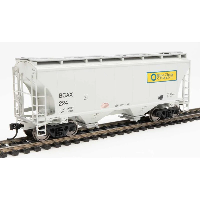 Walthers Mainline 910-7567 - 39' Trinity 3281 2-Bay Covered Hopper Blue Circle Cement (BCAX) 247 - HO Scale 3 Walthers Mainline 910-7567 - 39' Trinity 3281 2-Bay Covered Hopper Blue Circle Cement (BCAX) 247 - HO Scale