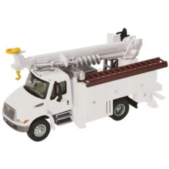 Walthers SceneMaster 949-11734 - International(R) 4300 Utility Truck W/Drill -- White W/Utility Company Decals - HO Scale