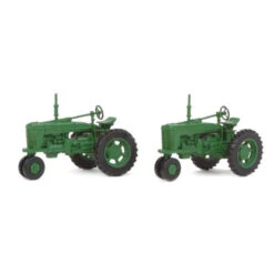 Walthers SceneMaster 949-4161 - Farm Tractor 2-Pack -- Green - HO Scale